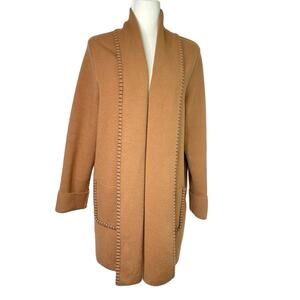 Magaschoni Brown Long Cardigan Viscose XL Cozy